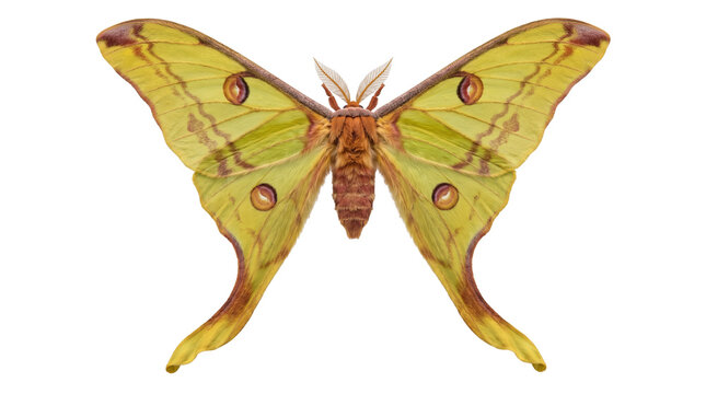 Comet Moth Argema Mittrei Isolated PNG Transparent Background