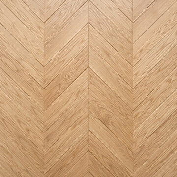 Chevron parquet flooring in natural wood finish  