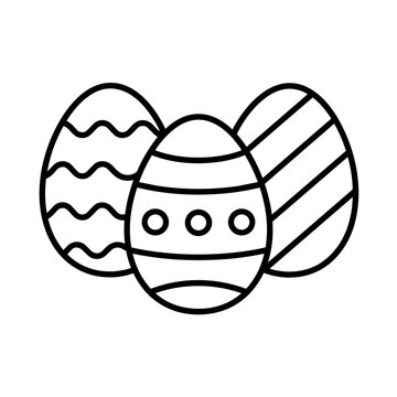 Easter eggs icon, black glyph vector symbol for web and app interface design