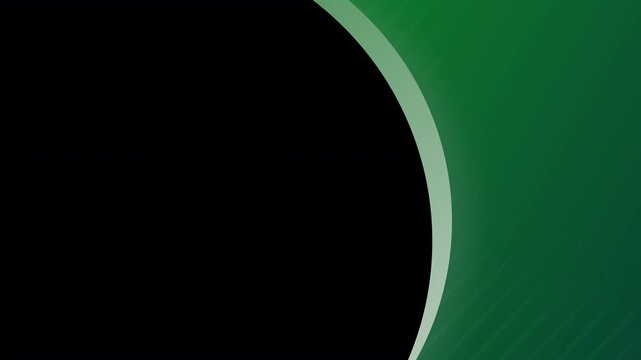 Colourful sports or news circular eye shaped border frame with textured block of colour with moving stripes for text or copy space and a large transparent curved area for placing images & video 4K