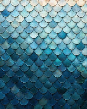 Blue and white scale pattern