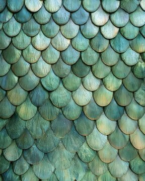 Textured metallic scale pattern close-up
