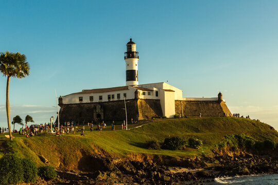 Farol da Barra Lighthouse and Fort in Salvador Bahia