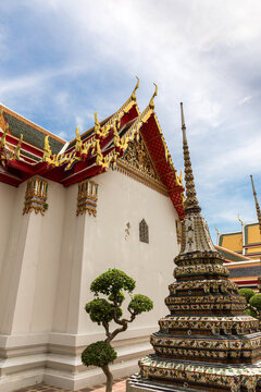 Wat Pho Buddhist Temple Architecture in Bangkok Thailand