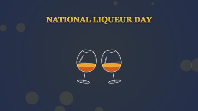 Liqueur Glasses Toasting in Animation for National Celebration