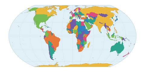 Equal Earth Equal-Area World Map Illustration © DESIGN BOX