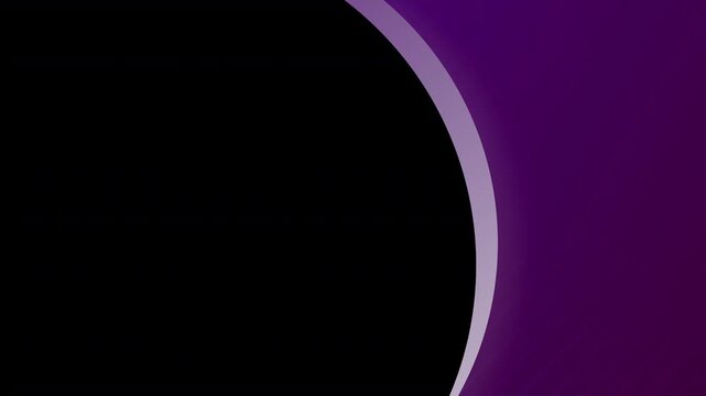 Colourful sports or news circular eye shaped border frame with textured block of colour with moving stripes for text or copy space and a large transparent curved area for placing images & video 4K