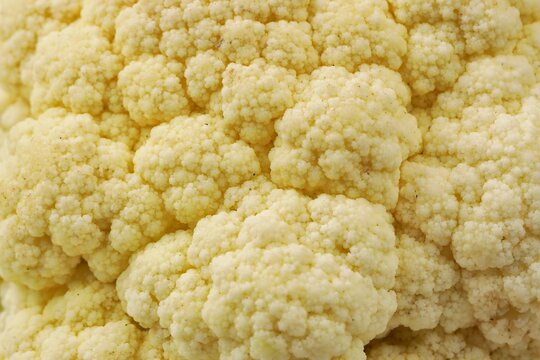 Fresh cauliflower or kembang kol with a crisp white head and green leaves, a versatile cruciferous vegetable commonly used in stir-fries, soups, steamed dishes, and various healthy recipes