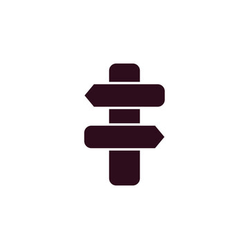 Directional signpost glyph