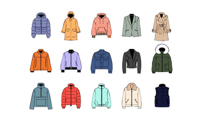 Modern Jacket Coat and Outerwear Fashion Collection. © TrustMaker Creative