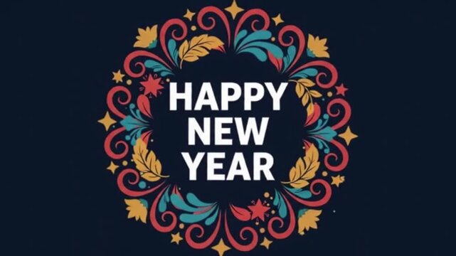 A festive golden clock face showing midnight to celebrate the arrival of the joyful new years day holiday event
