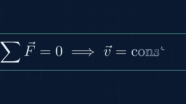 Newton's First Law of Motion Physics Formula