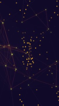 Animation of moving shapes on black background