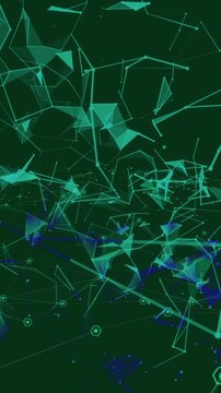 Animation of network of connections over dark background