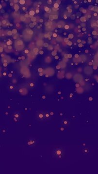 Animation of light spots on blue background