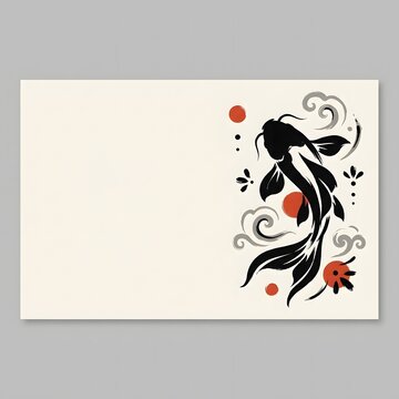 Koi tattoo graphic design