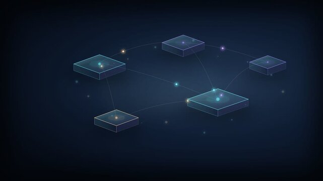 3d render of a computer network concept