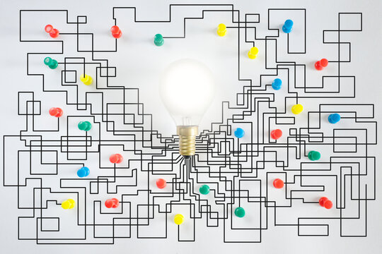 Business concept, innovation,brainstorming, idea,human resources and teamwork.Searching for the best solution to achieve a successful problem solving