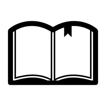 Open Book Icon With Bookmark Symbol