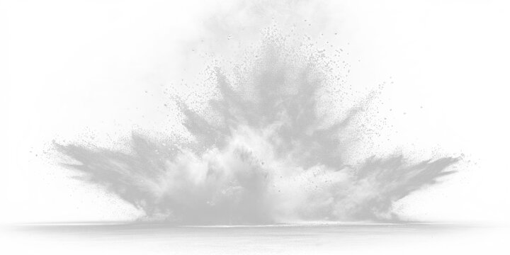 Grey smoke explosion cloud effect