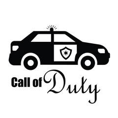 Police Security Car Vector Illustration – Law Enforcement Patrol Vehicle © MDAjmain