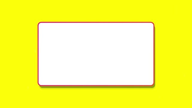 Generic rectangular frame with rounded corners motion graphic
