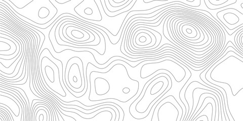 Detailed black and white topographic contour lines with topographic map monochrome texture abstract pattern geographic lines elevation mapping survey map © MIm