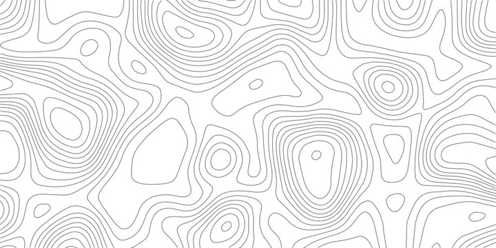 Abstract topographic map contour lines pattern background with geography elevation cartography background landscape geological geometry monochrome