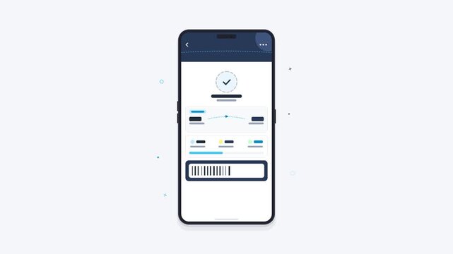 Mobile Application Interface Loading Success and Payment Confirmation
