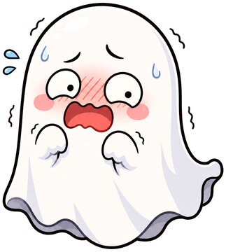 The little ghost was extremely frightened.