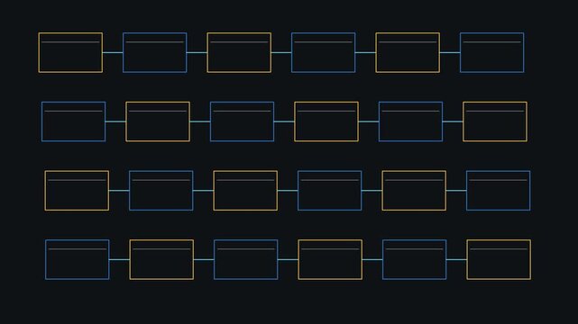 Blockchain Digital Ledger Node Blocks Hash Cryptography 4K Loop