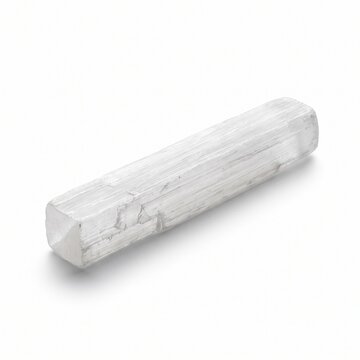 Natural selenite crystal wand, raw white gypsum mineral stone, healing satin spar wand for meditation and spiritual wellness