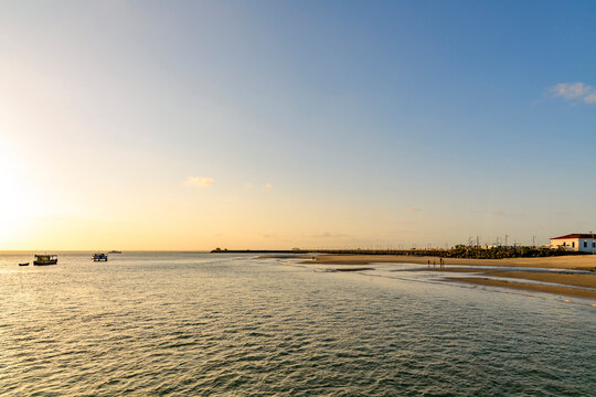 Sunset in Sao Luis do Maranhao, in the neighborhood known as Ponta de Areia.