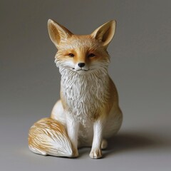 Fototapeta premium Realistic fox figurine detailed