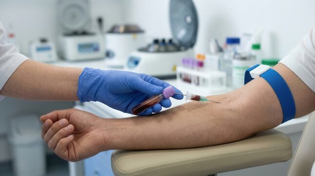 Medical Blood Draw Procedure In A Laboratory Setting