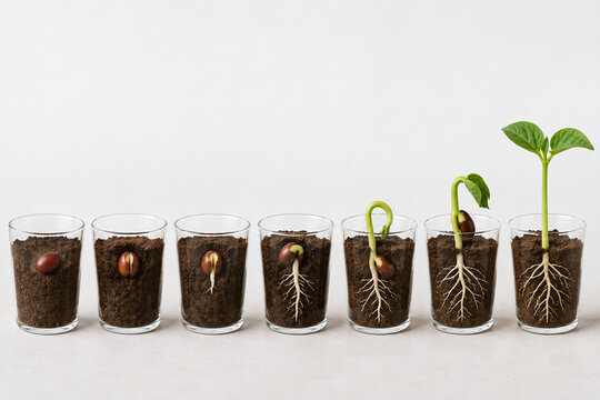 Seven Stages of Seed Germination and Plant Growth