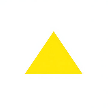 Yellow triangle geometric shape vector