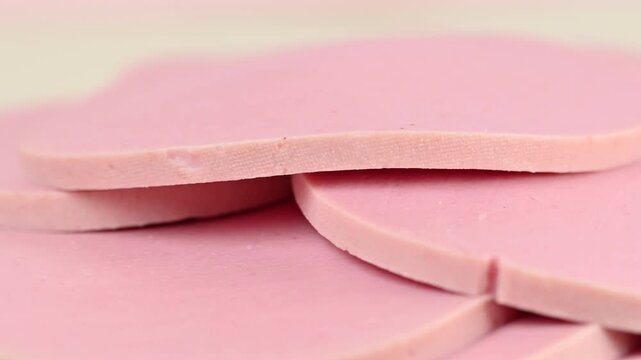 boiled sausage cut into slices