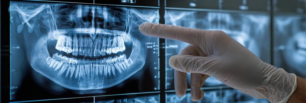 Close-up x-ray of the jaw