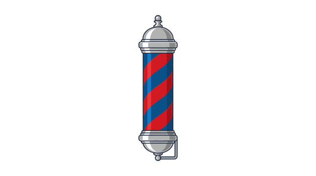 Classic Barber Pole Vector Illustration