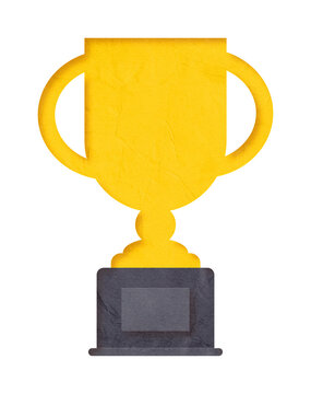Achievement Symbol Paper Cutout Textured with Isolated on Transparent Background