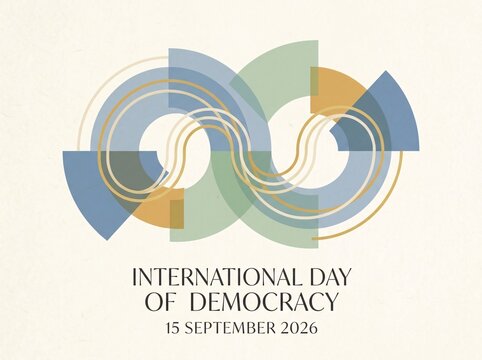 International day of democracy abstract infinity graphic illustration