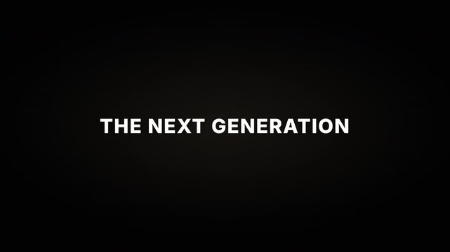 Minimalist text animation for product launch announcement and brand reveal on dark background.
