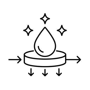 Purification icon, black glyph vector symbol for web and app interface design