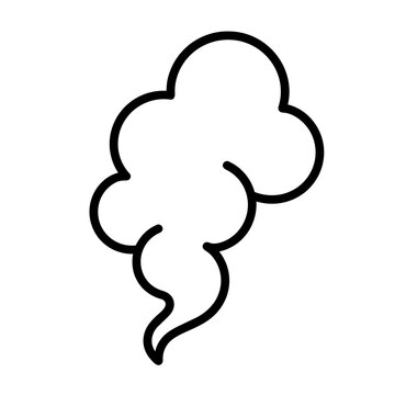 Smoke icon, black glyph vector symbol for web and app interface design