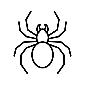 Spider icon, black glyph vector symbol for web and app interface design