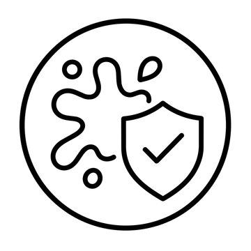 Stain resistance icon, black glyph vector symbol for web and app interface design