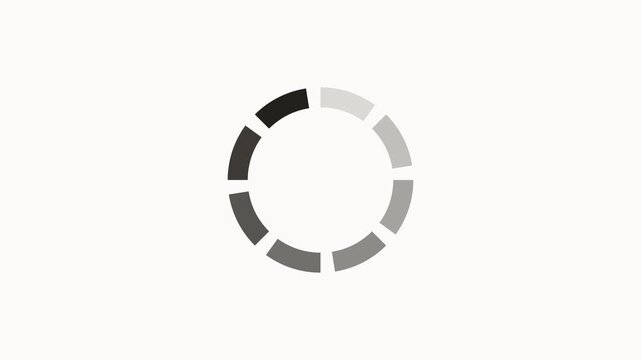 Loading circle icon on white background animation 4k video