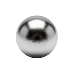 Shiny metallic chrome sphere with reflective surface