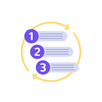 priority icon, business tasks and management flat vector